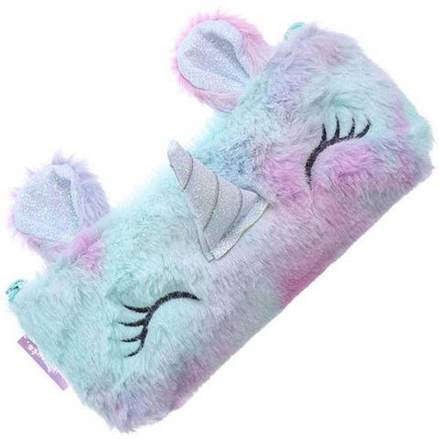 Furry Unicorn Pencil Case